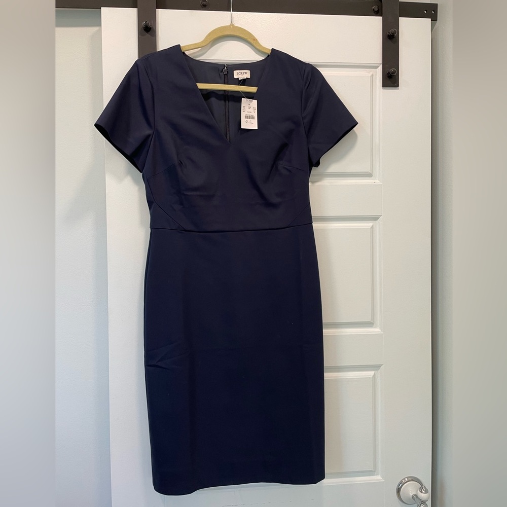 Navy Blue J. Crew Factory pencil dress - Picture 1 of 4